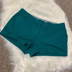 🌸 J crew chino style teal shorts size 8
